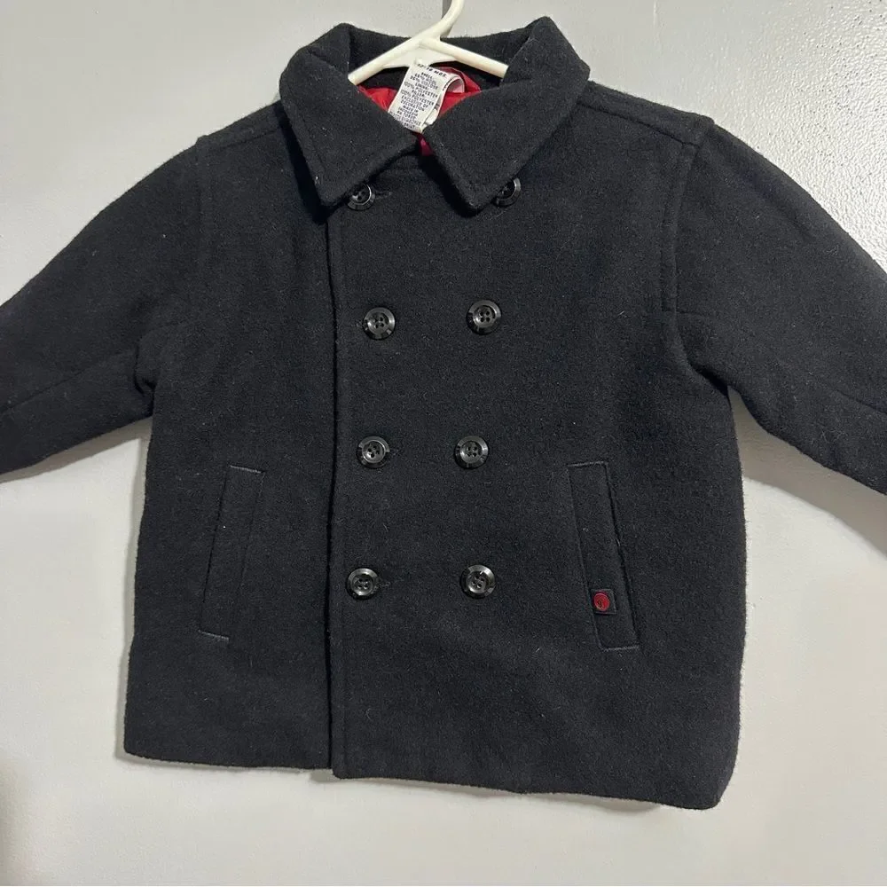 Gymboree infant black button up coat size 12-18 months